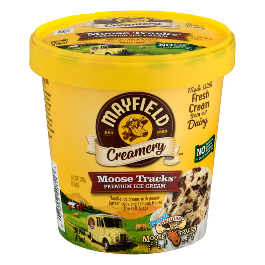 Mayfield Creamery Premium Moose Tracks Ice Cream 1 pt