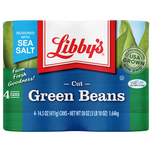 Libby's Cut Green Beans, 14.5 oz, 4-Cans