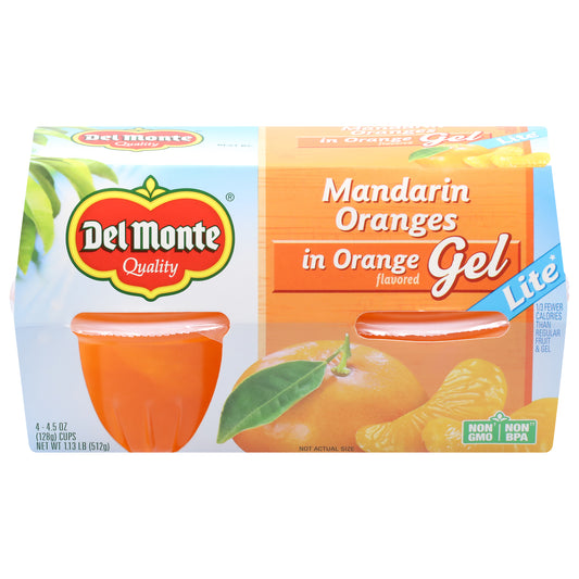 Del Monte Orange Mandarin Oranges 4 - 4.5 oz Cups