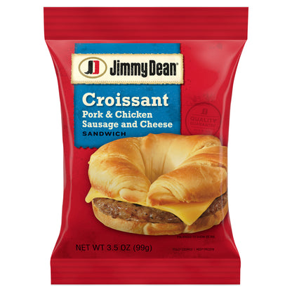 Jimmy Dean Croissant Breakfast Sandwiches with Sausage and Cheese, Frozen, 1 Count