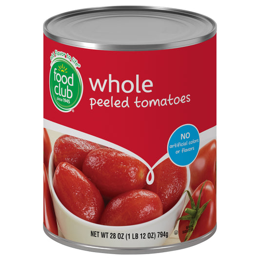 Food Club Whole Peeled Tomatoes 28 oz