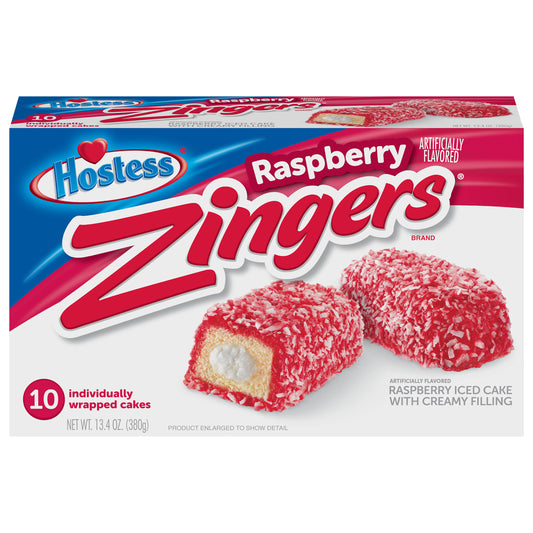 HOSTESS Artificially Flavored Raspberry ZINGERS, 10 Count , 13.40 oz