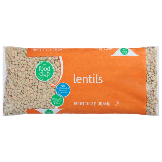 Food Club Lentils 16 oz