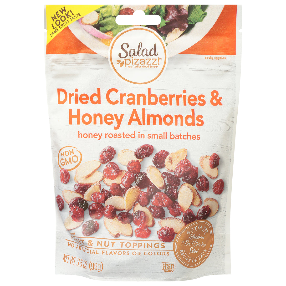 Salad Pizazz! Dried Cranberries & Honey Almonds Fruit & Nut Toppings 3.5 oz