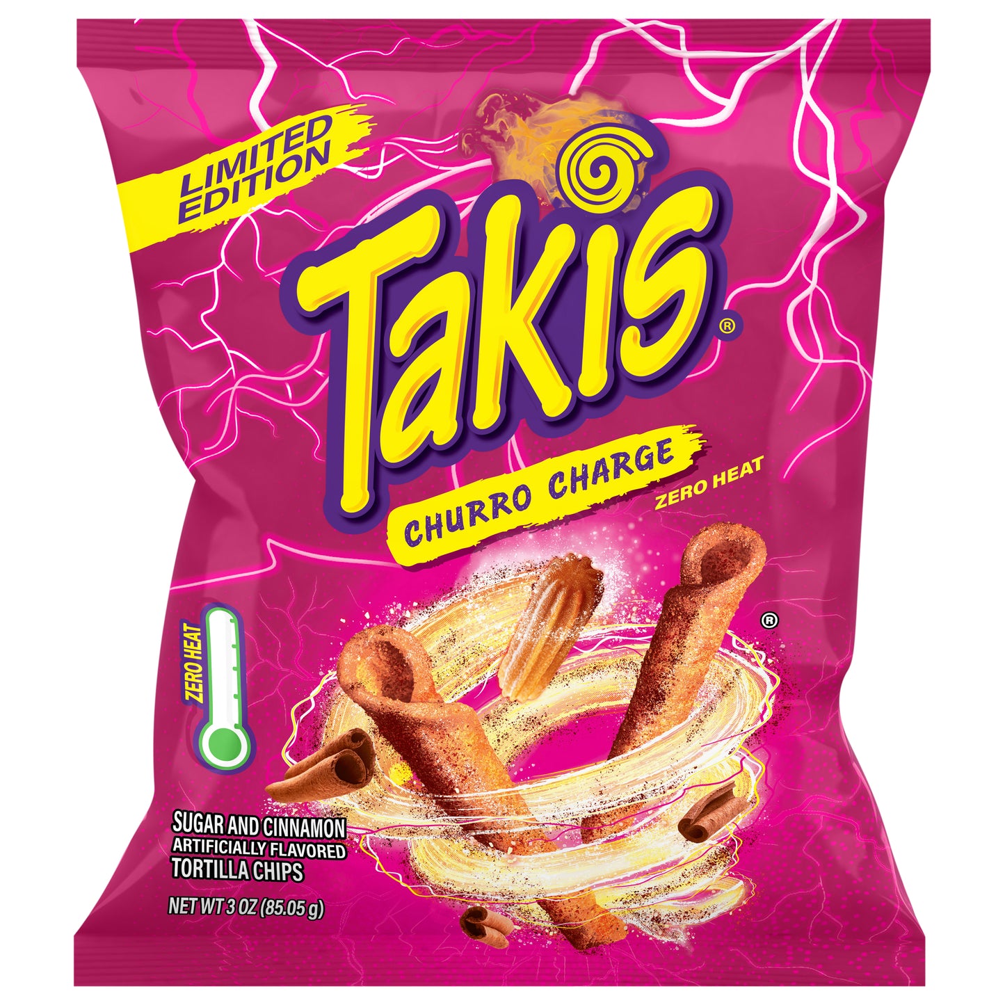 Takis Zero Heat Churro Charge Tortilla Chips 3 oz