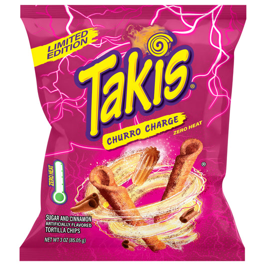 Takis Zero Heat Churro Charge Tortilla Chips 3 oz