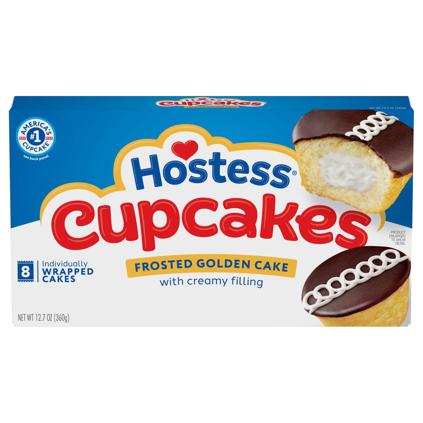 Hostess Cupcakes, Golden Snack Cakes, 12.7 Oz. Box (8 Ct.)