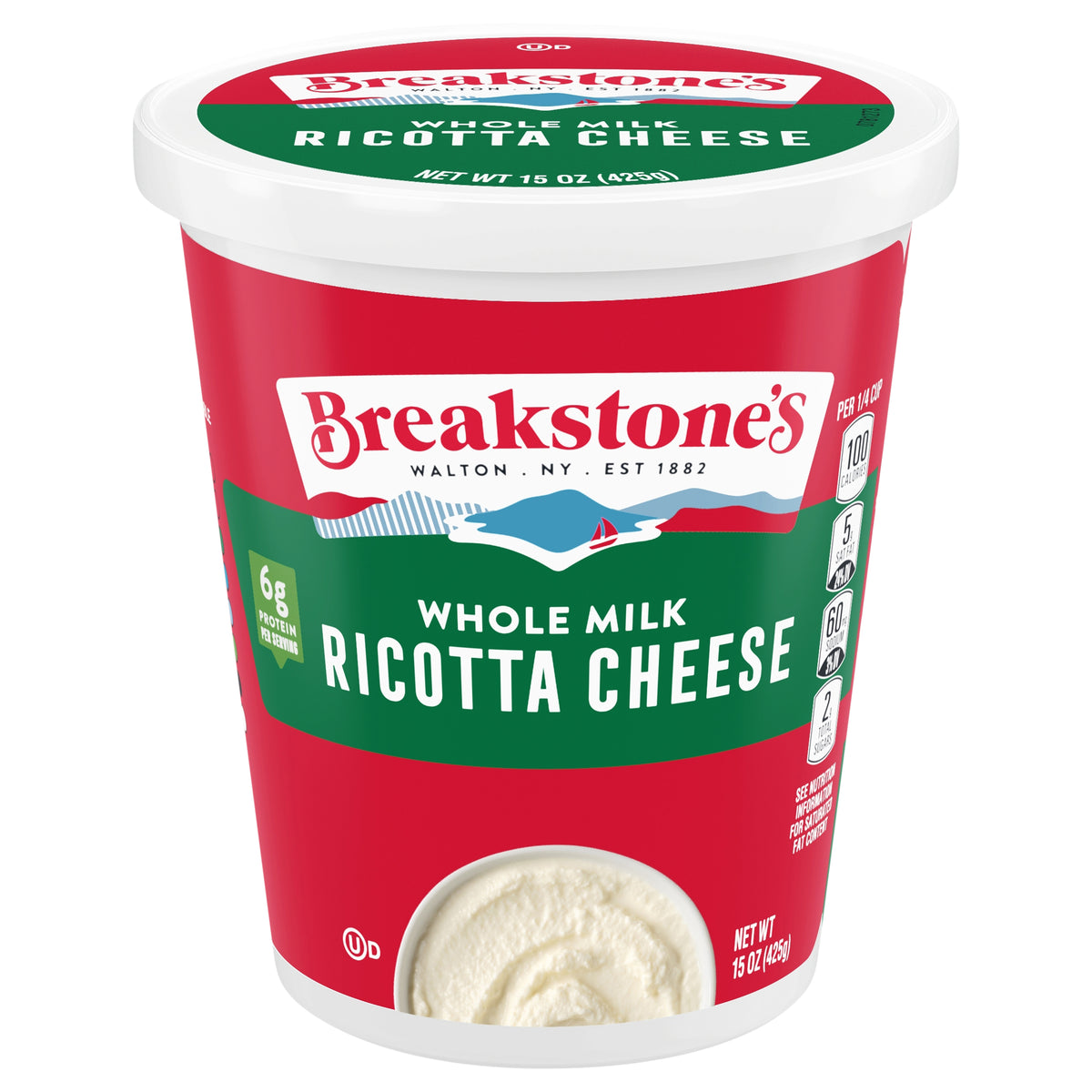 Breakstone Ricotta Breakstone's : 12/15 OZ. Whole Milk Ricotta Cheese – Douglas Food Valu