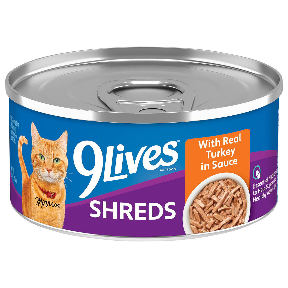 1/5.5OZ 9LIVES HRTY CTS RL TURKEY SNGL